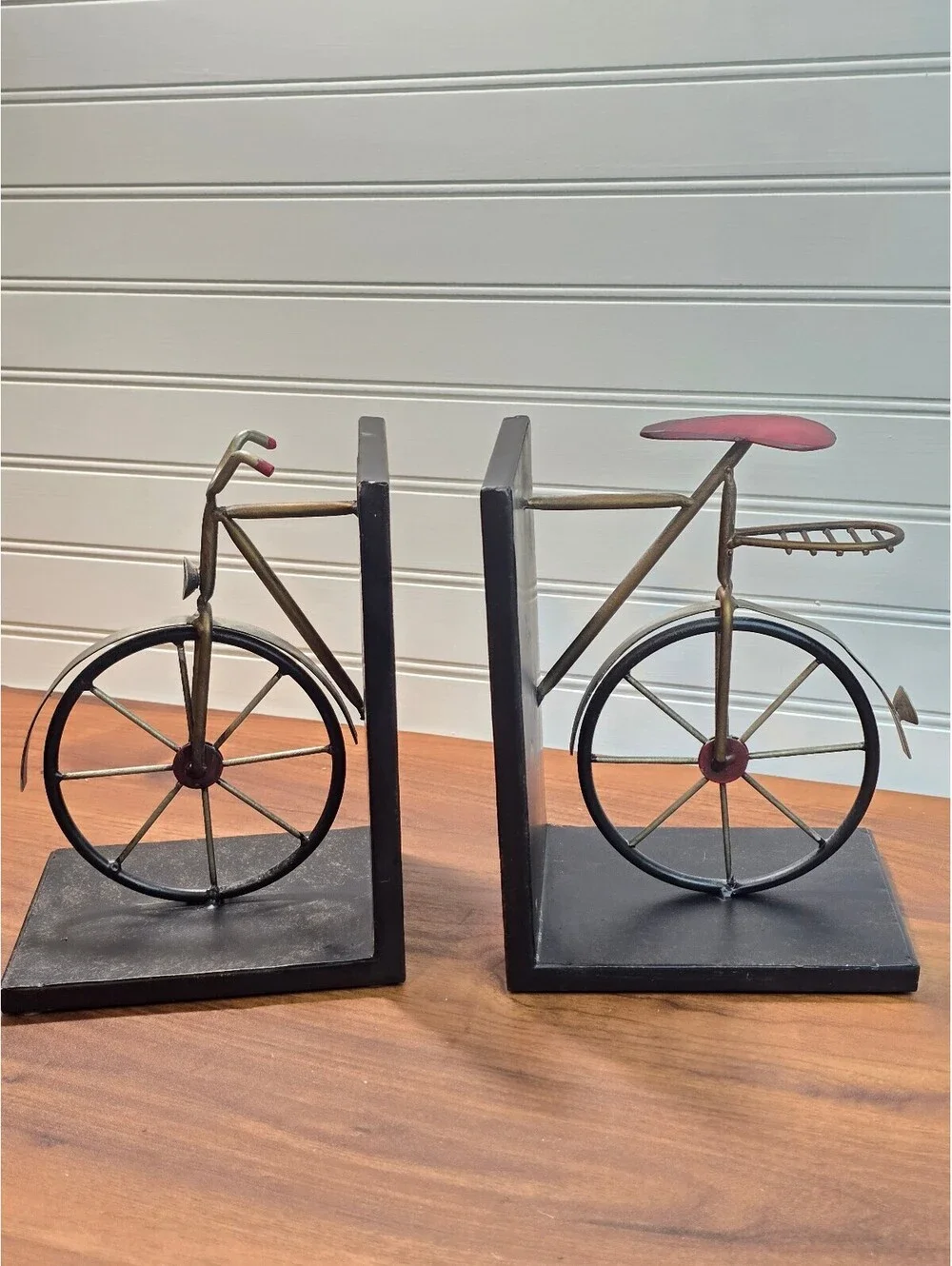 Crestview Metal Bicycle Bookends Retro Tandem Bike Book Ends Set